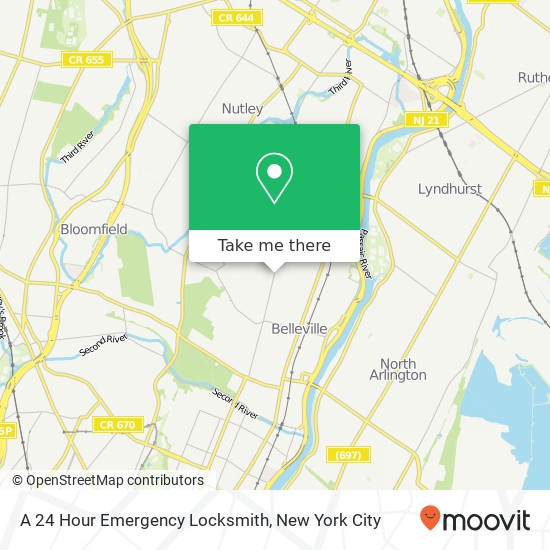 Mapa de A 24 Hour Emergency Locksmith