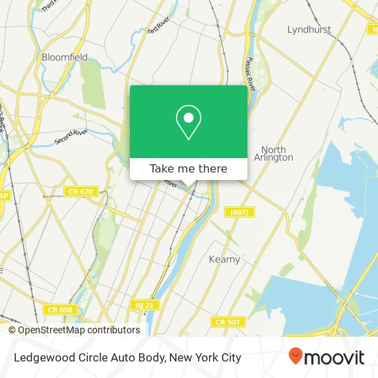 Ledgewood Circle Auto Body map