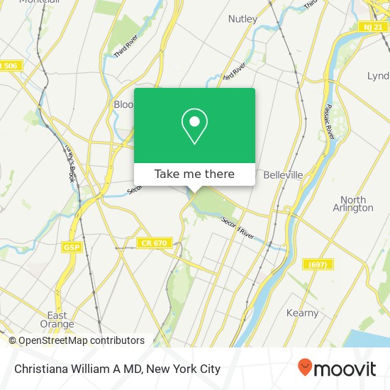 Christiana William A MD map