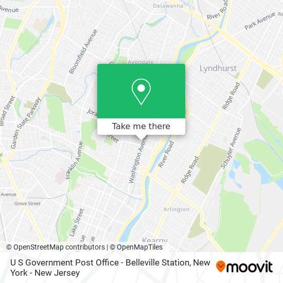 U S Government Post Office - Belleville Station map