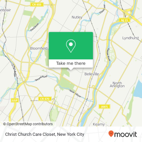 Christ Church Care Closet map