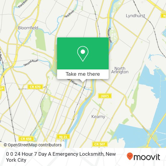 0 0 24 Hour 7 Day A Emergency Locksmith map