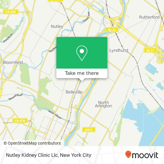 Nutley Kidney Clinic Llc map