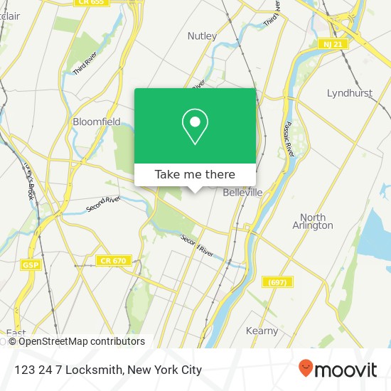 123 24 7 Locksmith map