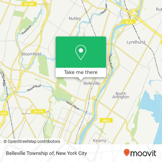 Mapa de Belleville Township of