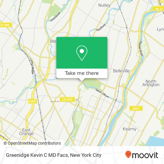 Greenidge Kevin C MD Facs map