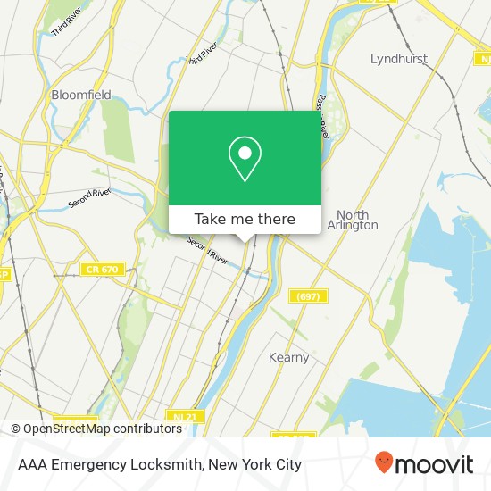 AAA Emergency Locksmith map