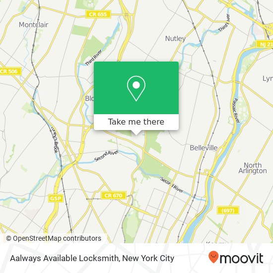 Mapa de Aalways Available Locksmith