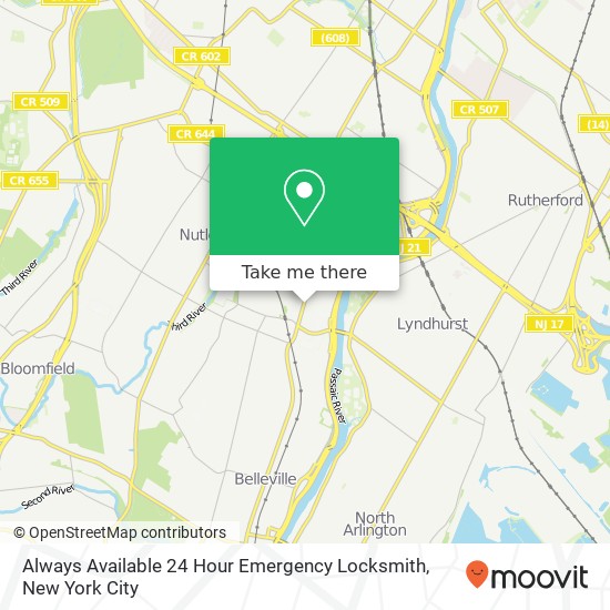 Mapa de Always Available 24 Hour Emergency Locksmith