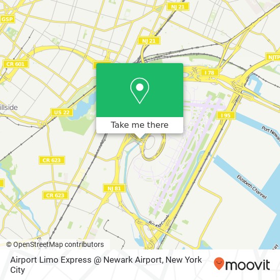 Airport Limo Express @ Newark Airport map