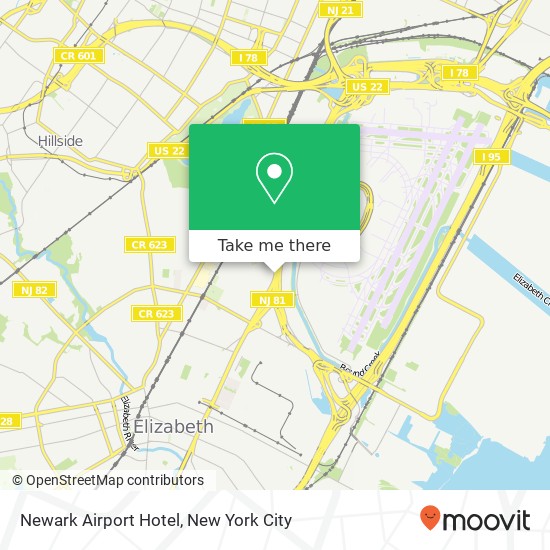 Newark Airport Hotel map