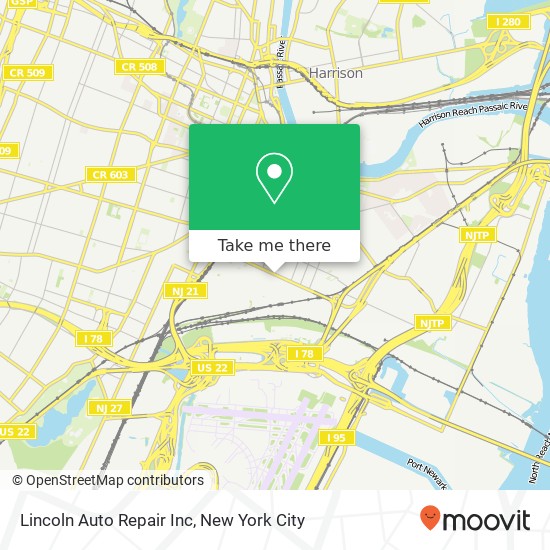 Mapa de Lincoln Auto Repair Inc