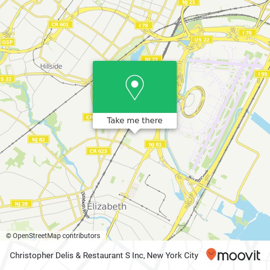 Mapa de Christopher Delis & Restaurant S Inc