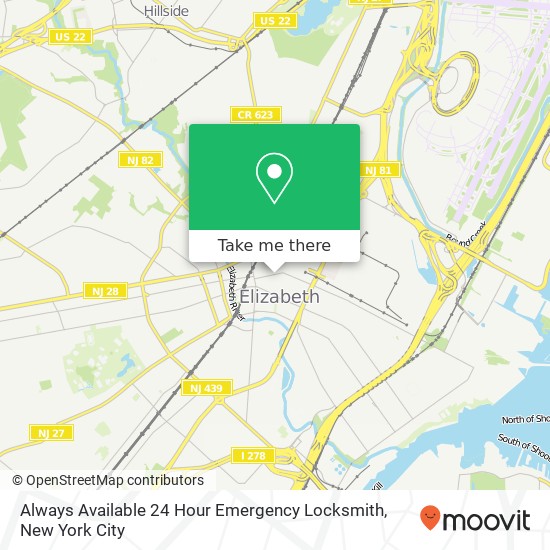 Mapa de Always Available 24 Hour Emergency Locksmith