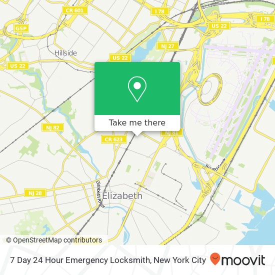 Mapa de 7 Day 24 Hour Emergency Locksmith