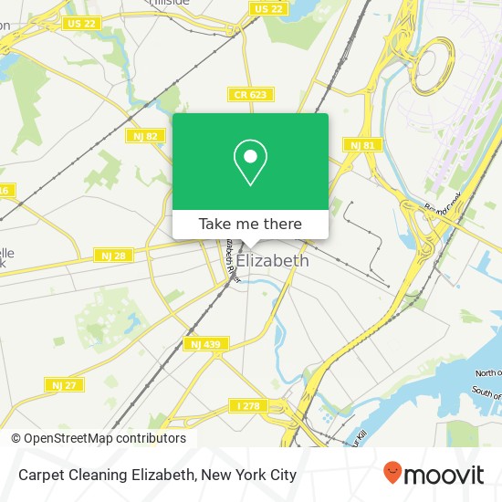 Mapa de Carpet Cleaning Elizabeth