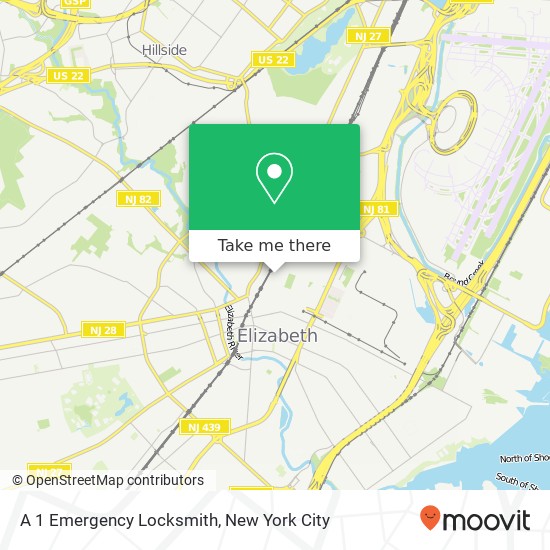 A 1 Emergency Locksmith map