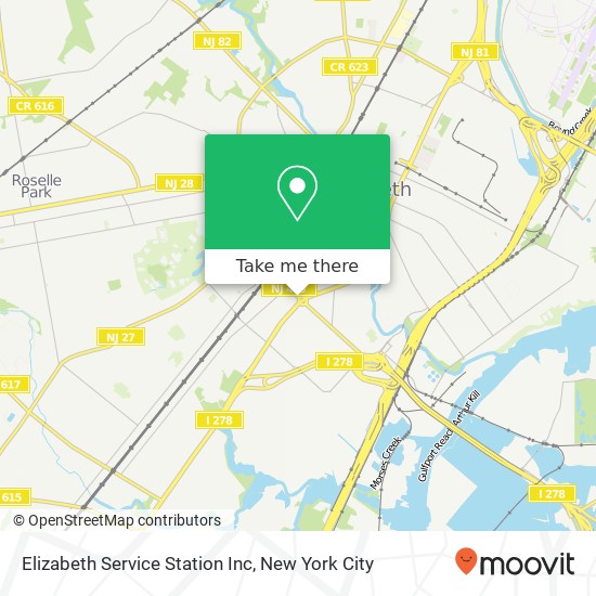 Elizabeth Service Station Inc map