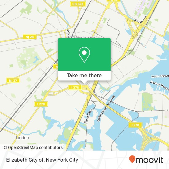 Mapa de Elizabeth City of