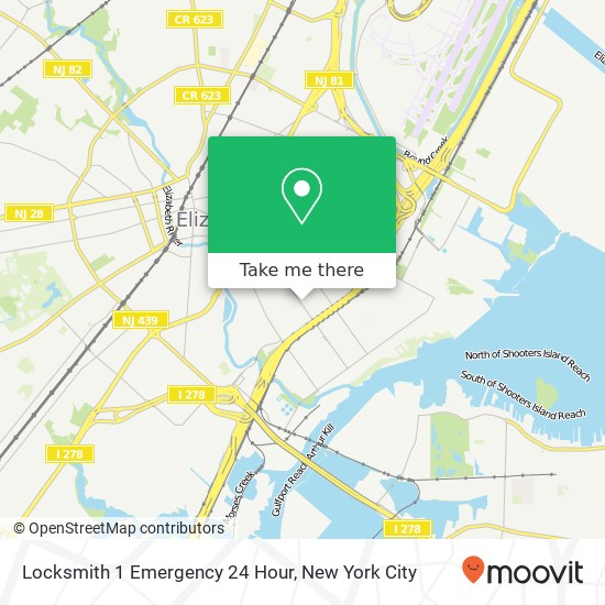 Mapa de Locksmith 1 Emergency 24 Hour