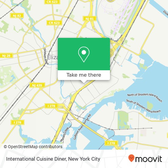 International Cuisine Diner map