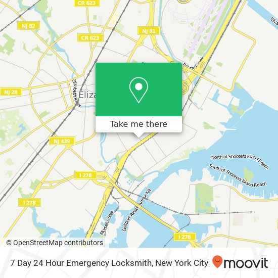 7 Day 24 Hour Emergency Locksmith map