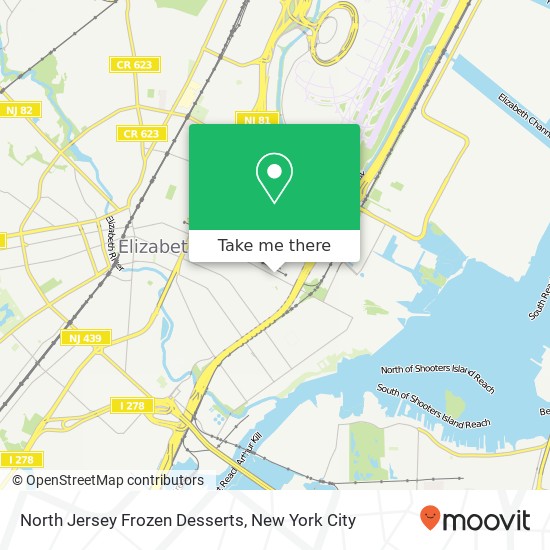 Mapa de North Jersey Frozen Desserts