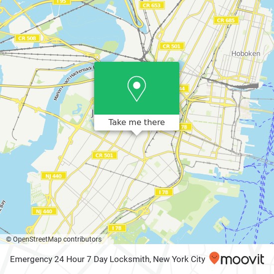 Mapa de Emergency 24 Hour 7 Day Locksmith