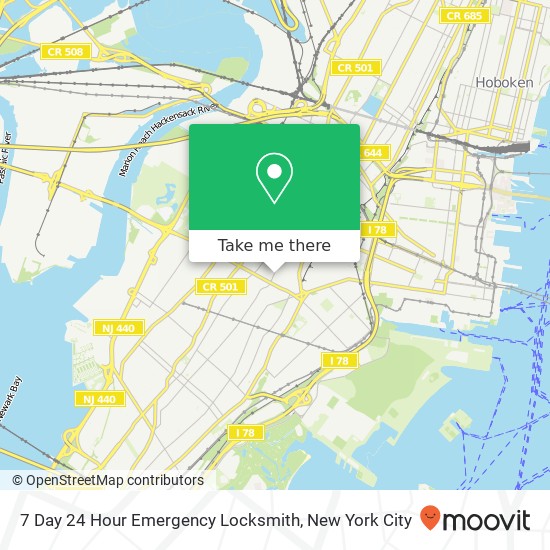 Mapa de 7 Day 24 Hour Emergency Locksmith