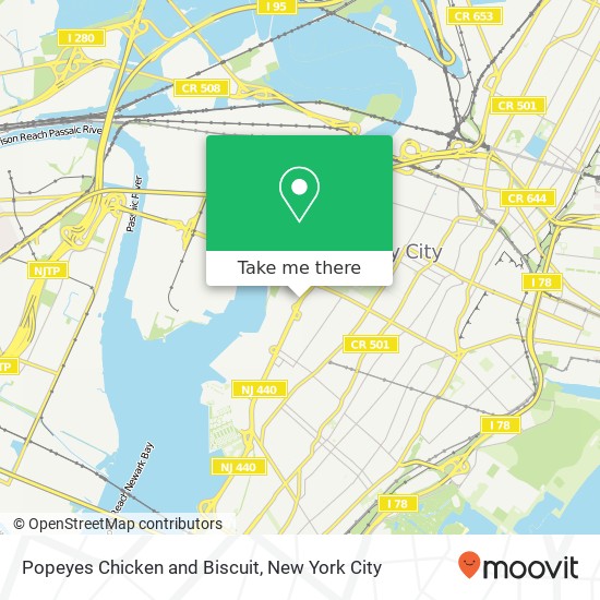 Mapa de Popeyes Chicken and Biscuit