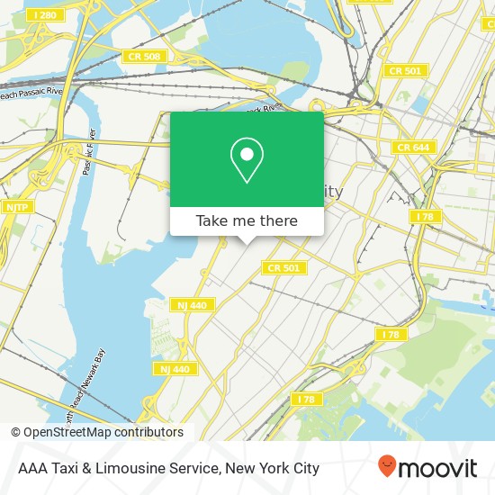 Mapa de AAA Taxi & Limousine Service