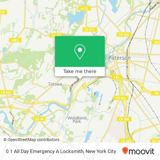 Mapa de 0 1 All Day Emergency A Locksmith