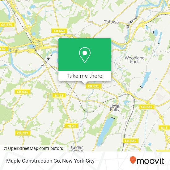 Maple Construction Co map