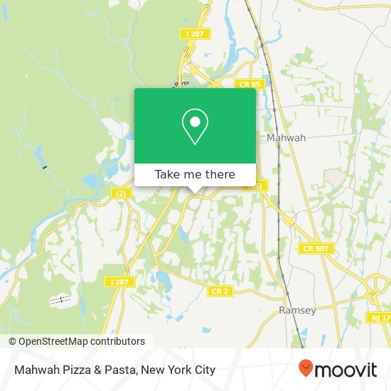Mapa de Mahwah Pizza & Pasta