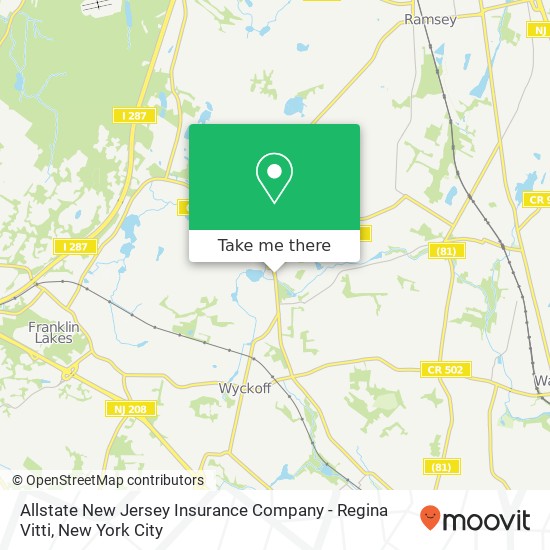 Allstate New Jersey Insurance Company - Regina Vitti map