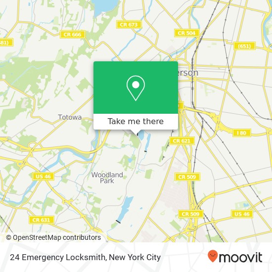 Mapa de 24 Emergency Locksmith