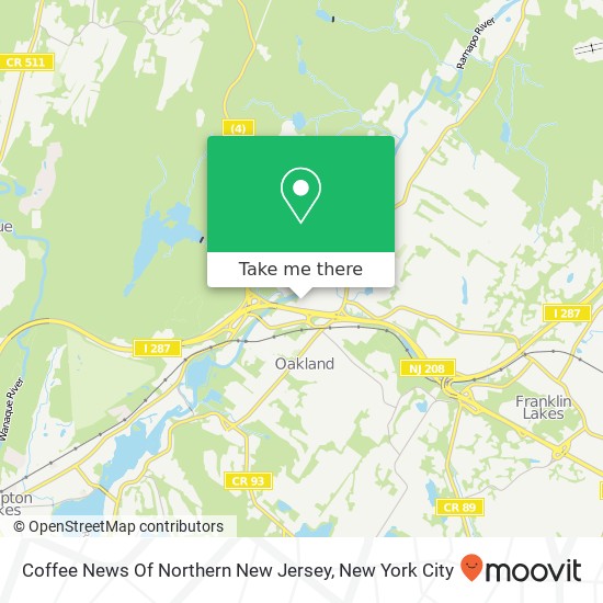 Mapa de Coffee News Of Northern New Jersey