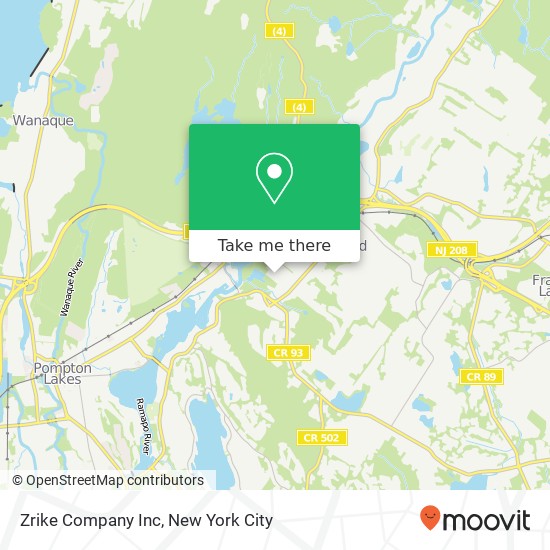 Mapa de Zrike Company Inc