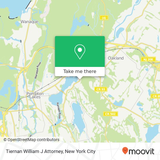 Tiernan William J Attorney map