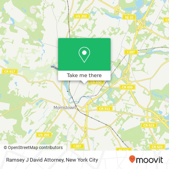 Ramsey J David Attorney map