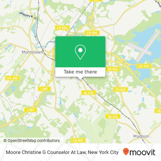 Moore Christine G Counselor At Law map