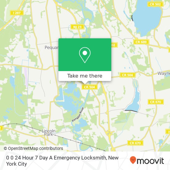 0 0 24 Hour 7 Day A Emergency Locksmith map