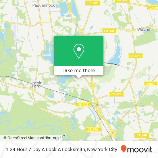 1 24 Hour 7 Day A Lock A Locksmith map