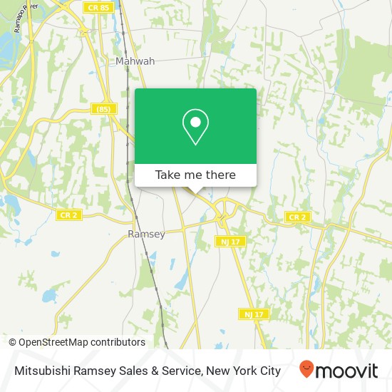 Mitsubishi Ramsey Sales & Service map