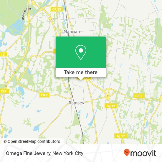 Mapa de Omega Fine Jewelry