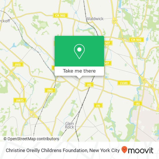 Mapa de Christine Oreilly Childrens Foundation