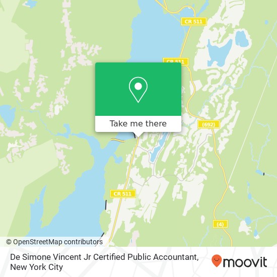 Mapa de De Simone Vincent Jr Certified Public Accountant