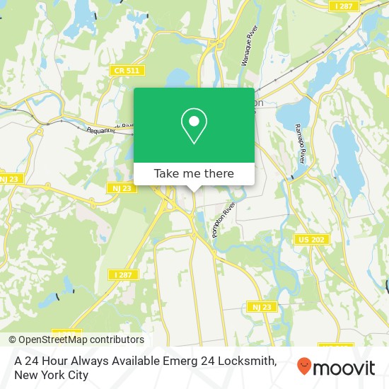 A 24 Hour Always Available Emerg 24 Locksmith map