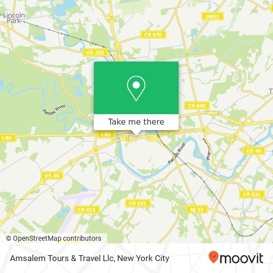 Mapa de Amsalem Tours & Travel Llc