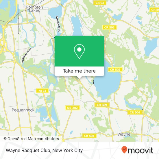 Wayne Racquet Club map